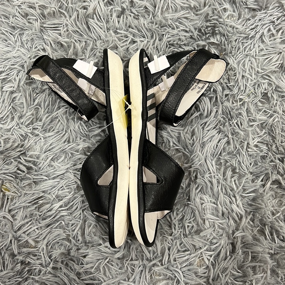 NEW • Fly London • Mafi 857 Leather Ankle Strap Sandals Black White 35 / 37 - Picture 4 of 5